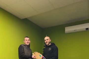 Un Operatore del C.I.S.S. e uno dei proprietari della Palestra FitLab di Suno